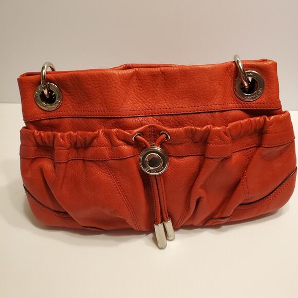 B. Makowsky Red leather Satchel Purse Bag - Picture 8 of 8